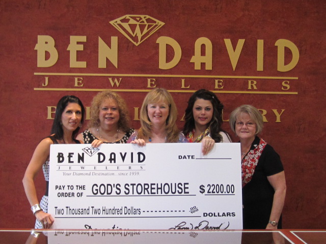 Ben David Jewelers Customers Help Raise $2,200 for God’s Storehouse