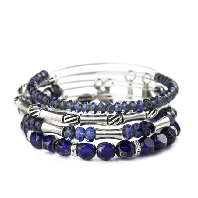 Alex and ani best sale blue beaded bracelet