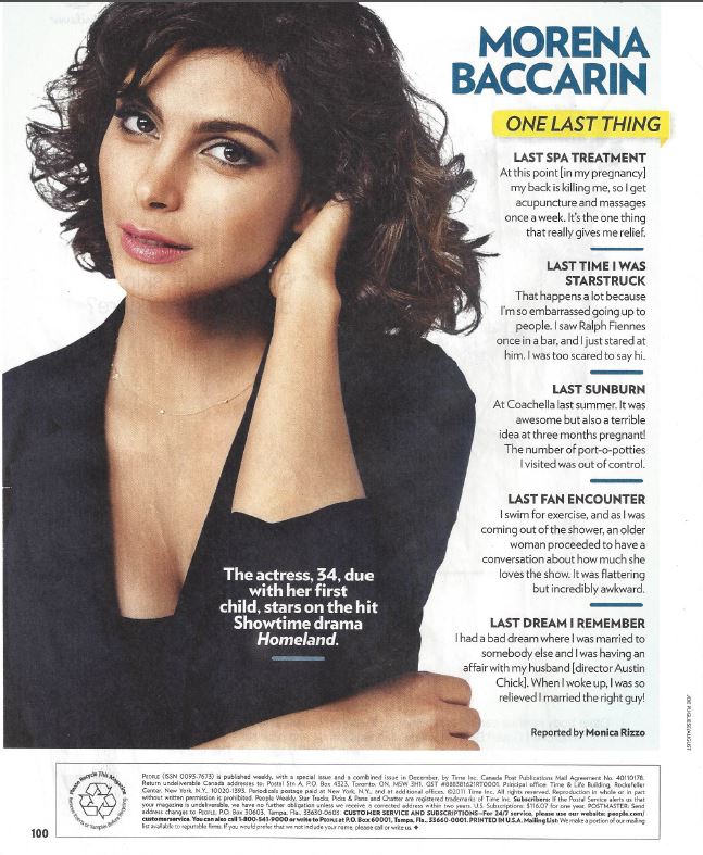 Hearts on Fire Ambassador, Morena Baccarin, featured in People Magazine.