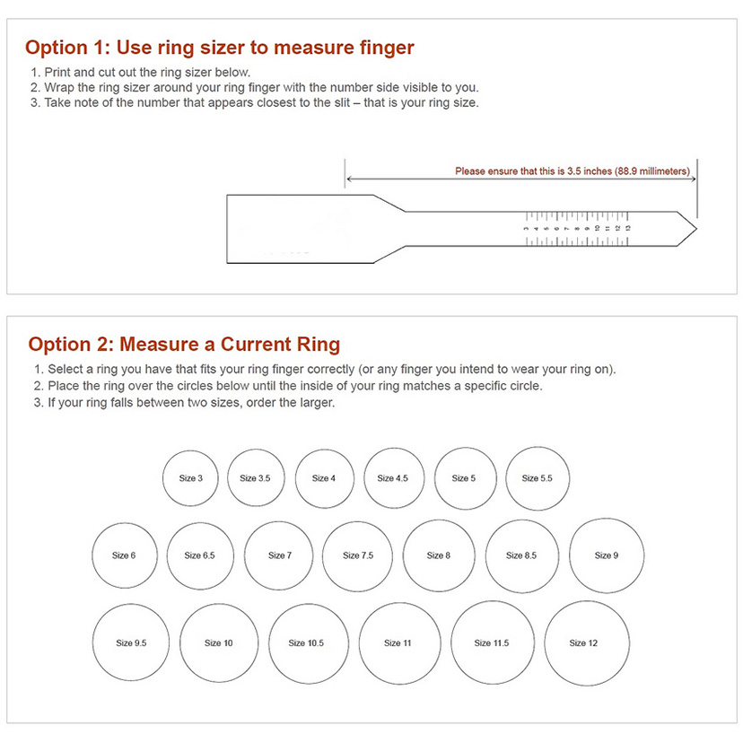 Ring Size Charts Help in A Pinch