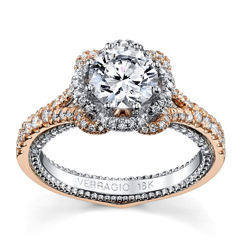 Verragio Rose Gold Diamond Engagement Ring Settings