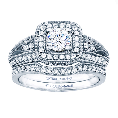 14k White Gold Engagement Ring