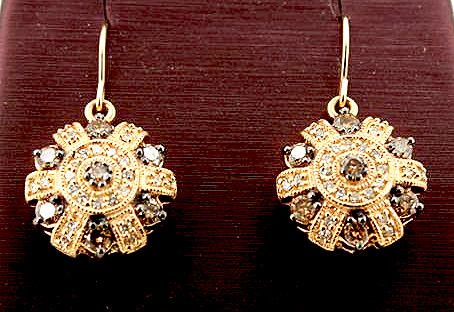 Coco and White Diamond Earrings