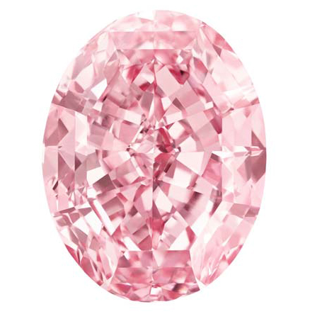 A photo of pink diamonds named The Pink Star