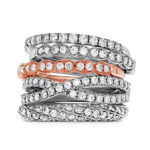 Wedding bands from Hearts on Fire for bridal ring sets