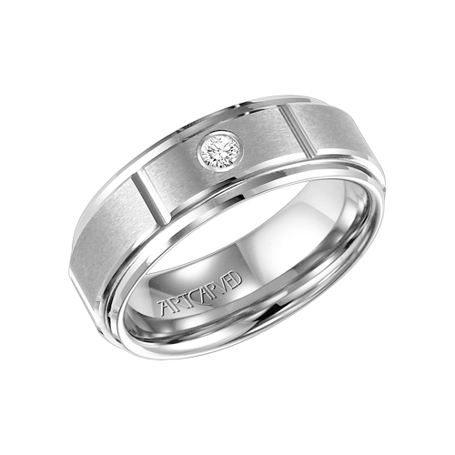 Men's diamond ring made of tungsten.