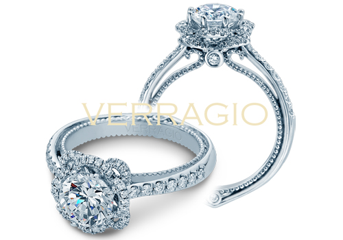 Circle engagement rings are available from Verragio