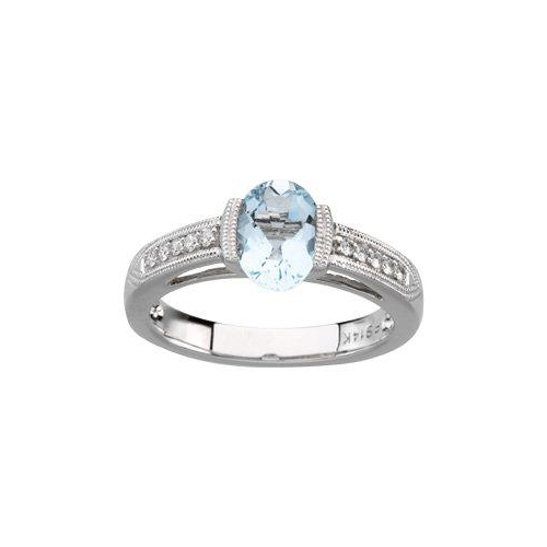 Aquamarine engagement rings available at Ben David Jewelers.