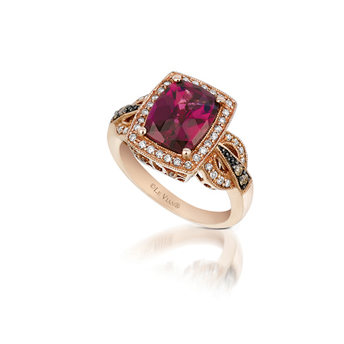 LeVian designed red diamond ring.