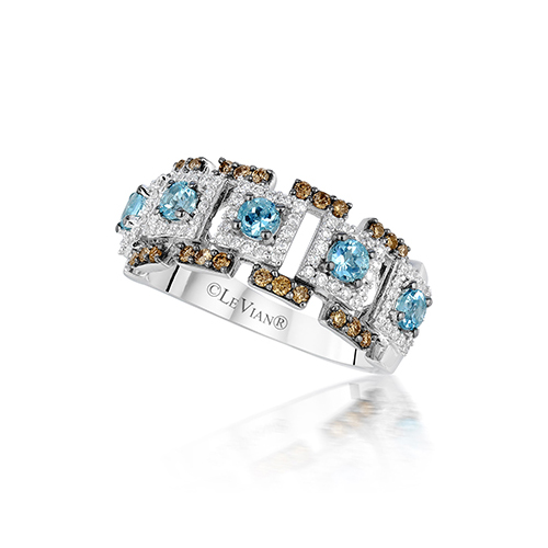 Baby blue diamonds in this ring by LeVian for Christmas