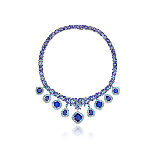 Blueberry Diamonds make this necklace from LeVian.