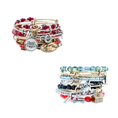 Bangle type of beaded bracelets from Alex and Ani.