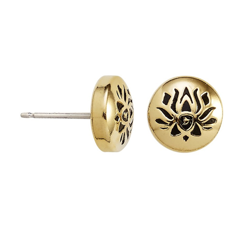 Alex and Ani Lotus Peace Petal Earrings