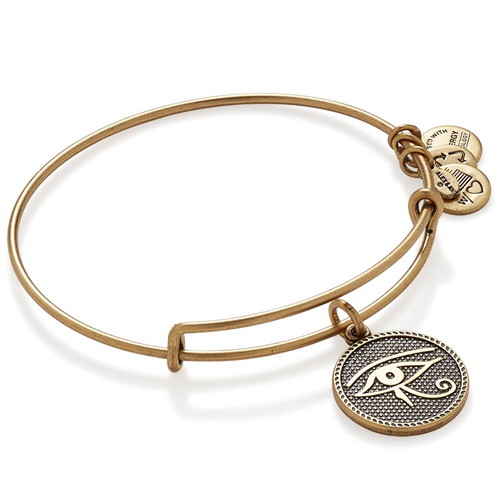 The Eye of Horus Sacred Studs Bangle designed by Alex and Ani Jewelry.