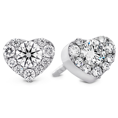 Diamond bridal earrings designed by Hearts on Fire