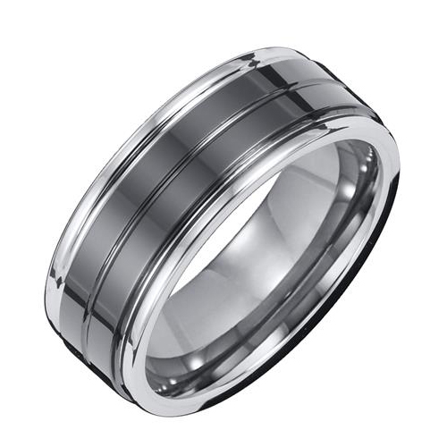 Unique wedding ring made with Tungsten Carbide by Triton.