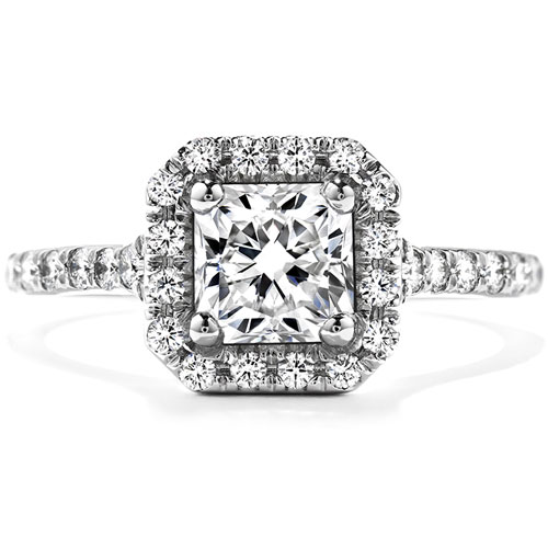 The cushion diamond engagement ring designed by Hearts on Fire