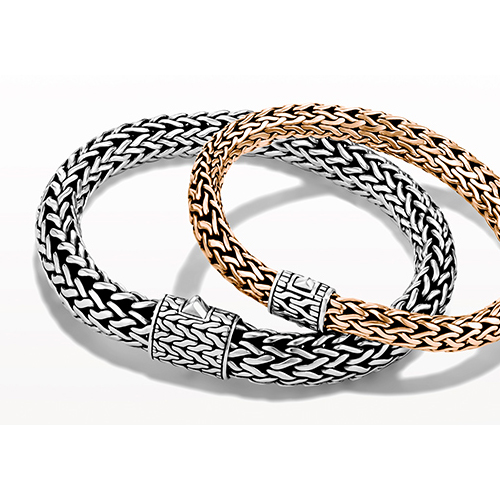 John Hardy designs bracelets for men and women.