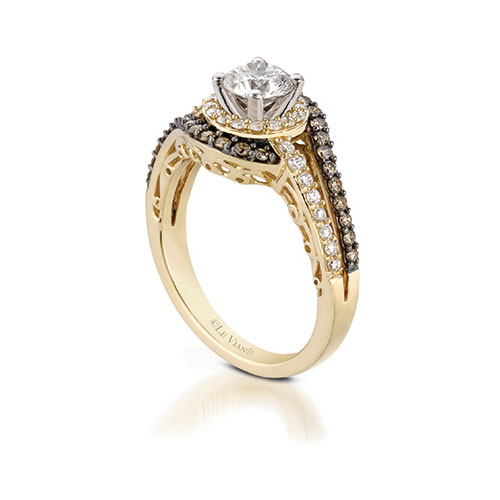 Chocolate diamond engagement ring by LeVian Jewelers.