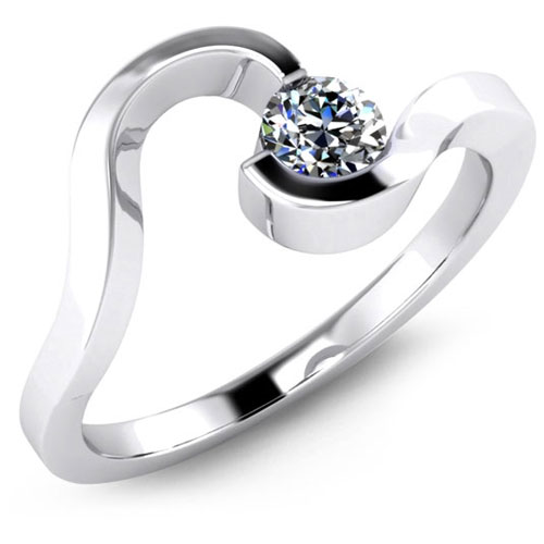 Platinum Engagement Ring by Malo Bands