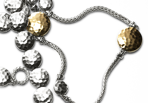 A hammered design for necklaces.