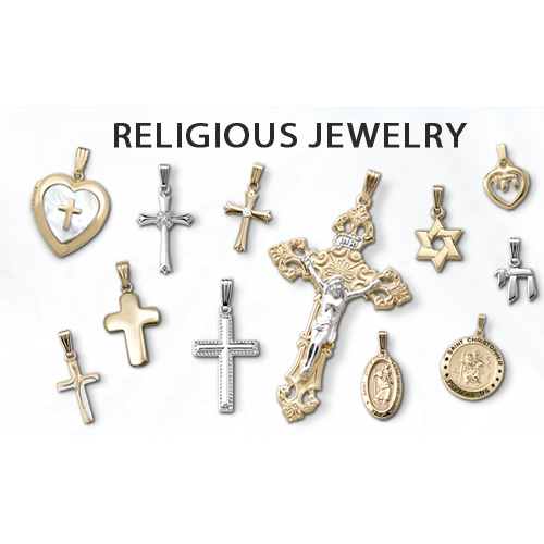 Christian and Jewish religious jewelry for children.