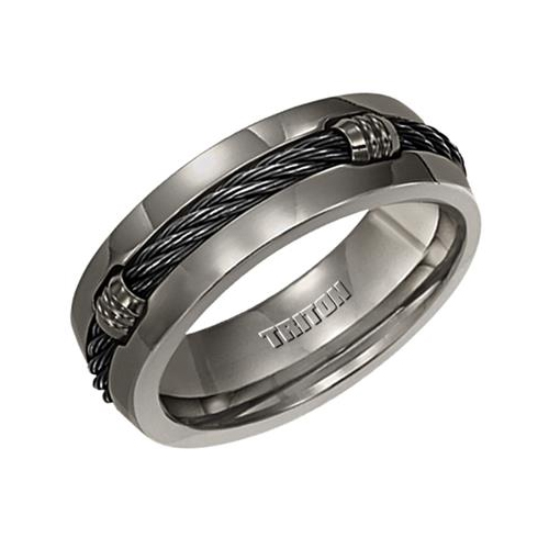 Triton uses rugged materials to make unique men's wedding bands.