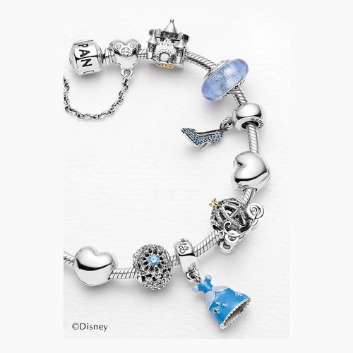 Make your own Cinderella bracelet with Pandora charms.