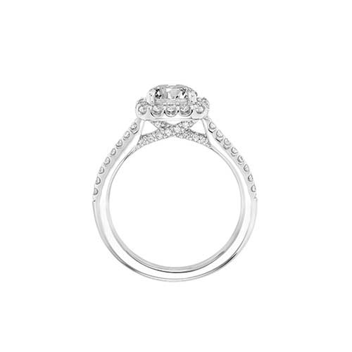 A side view of the Liv engagement ring.