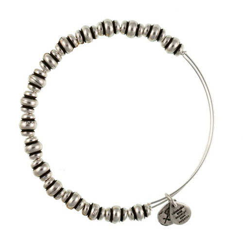 Metal beaded bangle by Alex and Ani.