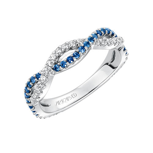 Sapphires are a fun addition to a wedding ring.