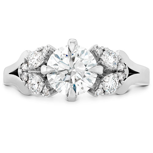 Diamond engagement rings come in many styles like this one from Hearts on Fire.