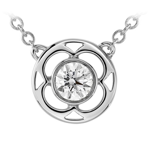 White gold is one of the precious metal choices for this pendant.