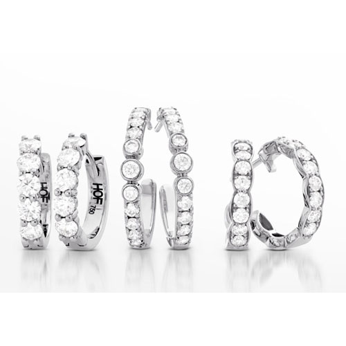 Pretty earrings with diamonds are available at Ben David Jewelers.