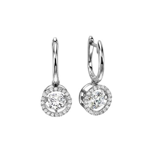 14K white gold is the precious metal that these earrings are made from.