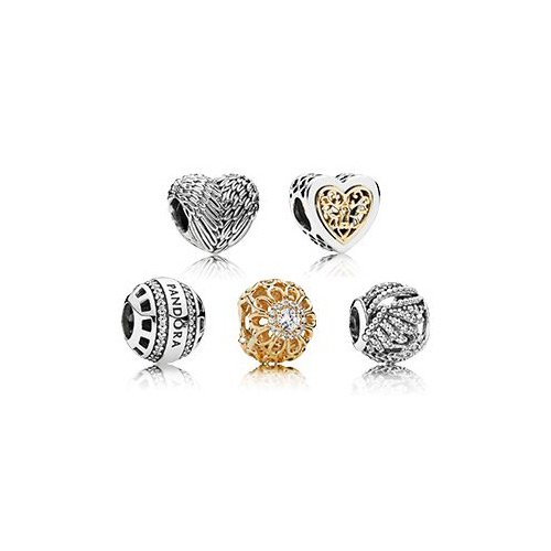 Beautiful charms from the Pandora Jewelry company.