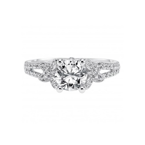 Show off your engagement with an ArtCarved diamond ring.