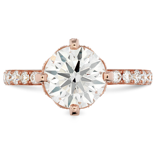 Desire is a rose gold engagement ring that is from Hearts on Fire.