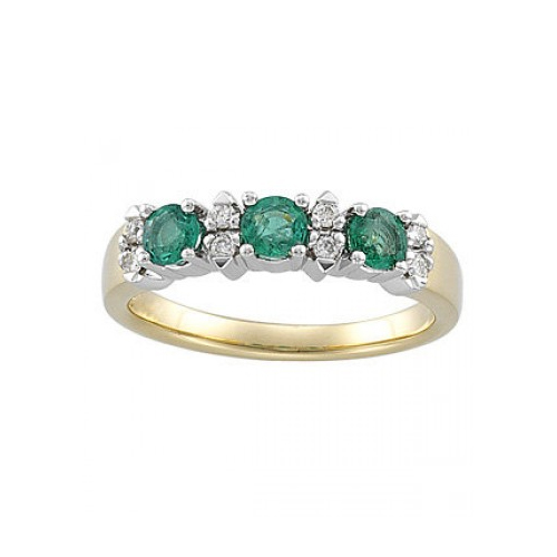 Emerald and diamonds are a good combination meaning eternal love.