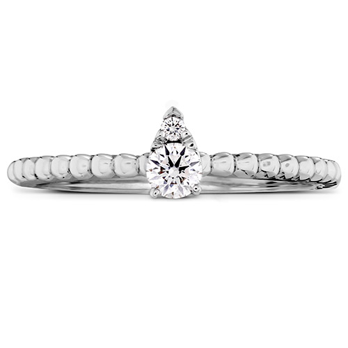 Hearts on Fire made this delicate, pear-shaped setting ring.