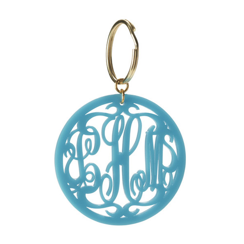 Personalized Moon and Lola keychain with your own monogram is for sale at Ben David Jewelers.