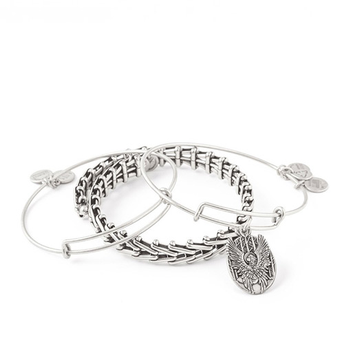 This set includes three different Alex and Ani Bangles.