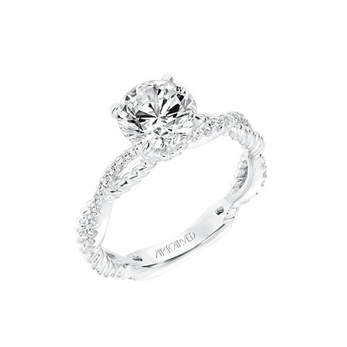 White gold is an option on most of ArtCarved's engagement rings.