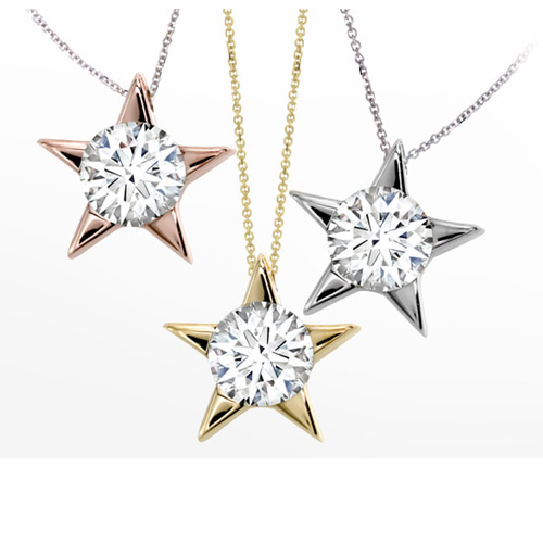 Hearts on Fire diamond star pendant necklace.