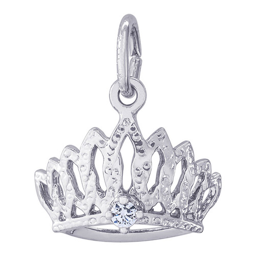 Sterling silver Tiara Charm is made by Rembrandt Charms.