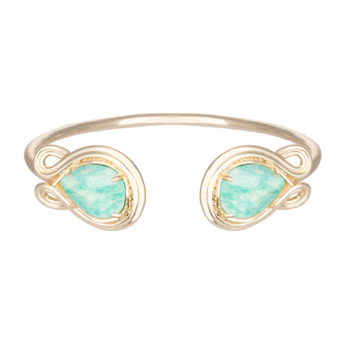 This gold amazonite bracelet is part of the amazonite collection for spring.