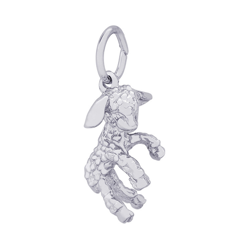 This lamb charm is available in both silver and gold.