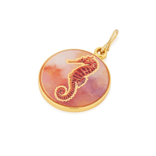Alex and Ani designed this artwork version of the seahorse on a charm.