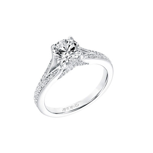 ArtCarved creates many traditional styles of engagement rings.