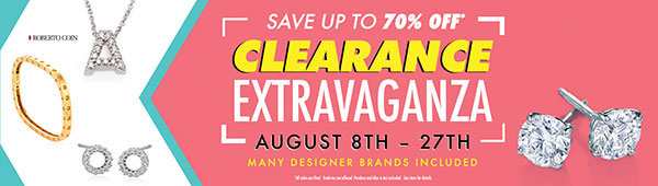 Clearance sale at Ben David Jewelers.